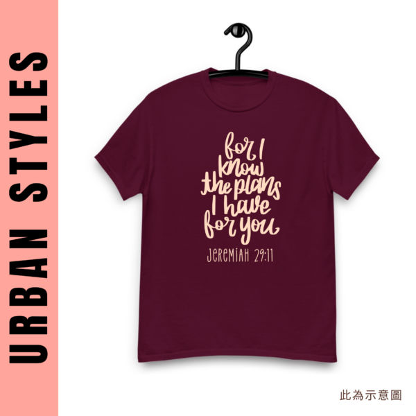 ★美國設計師大學T★ Plans I have For You T恤/T-shirt  (深紅色T)