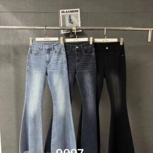 AM家 帥氣牛仔褲 大喇叭 #9097（深藍、黑、淺藍）
