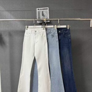 AM家 帥氣牛仔褲 喇叭 #9093（深藍、淺藍、白）