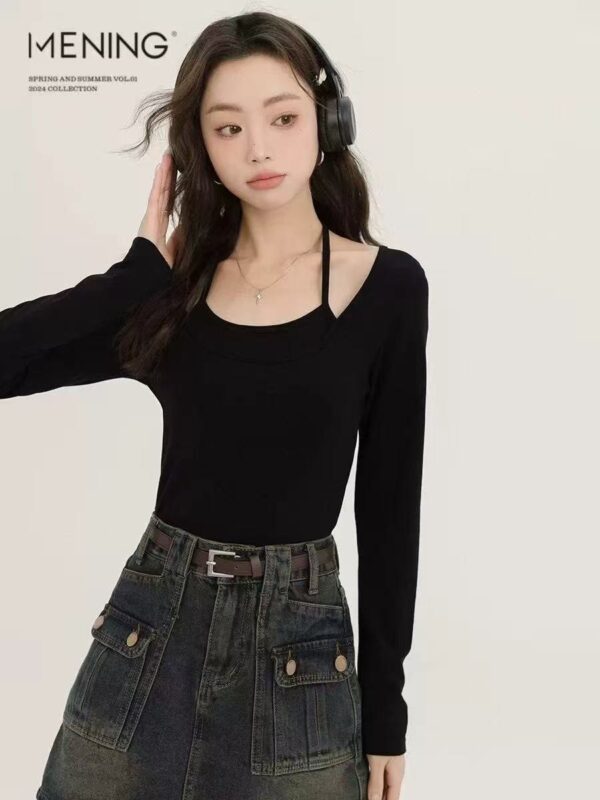 AM家 甜美風 假兩件小可愛上衣