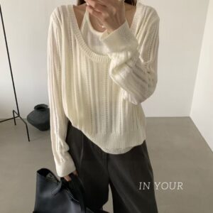 AM家 甜美風 薄針織上衣