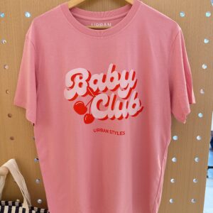 URBAN STYLES x AM家 美式大學潮TEE 粉紅櫻桃Baby Club