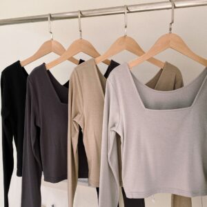 AM家 兩面穿罩杯上衣 長袖 Bra Top