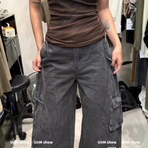 AM家 甜辣風 小紅書爆款 小彎刀重工洗水工裝褲