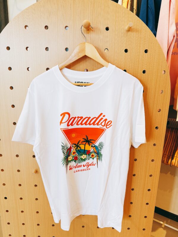 URBAN STYLES x AM家 美式大學潮TEE Paradise渡假白Tee